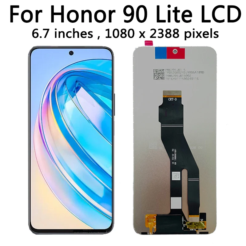 ทดสอบ 6.7 ''สําหรับ Huawei Honor 90 Lite CRT-NX1 จอแสดงผล LCD Touch Screen Digitizer ASSEMBLY สําหรับ Honor90 Lite 90 Lite LCD กรอบ