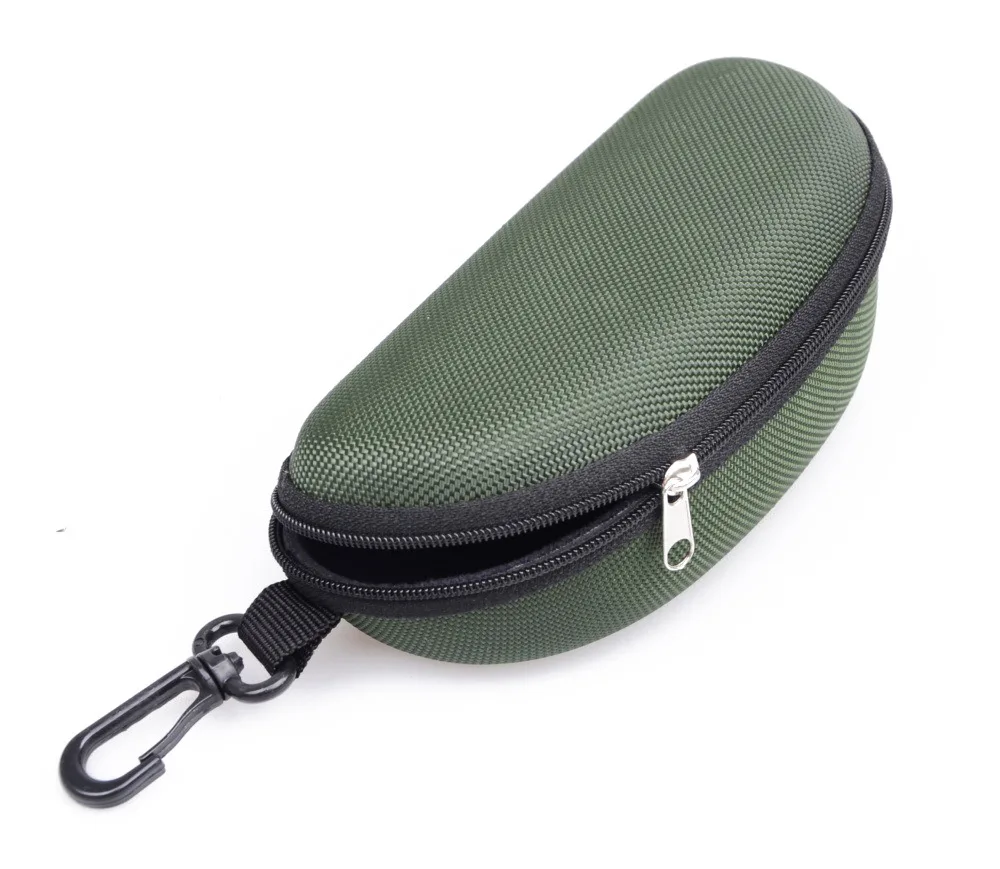 Portable EVA Glasses Case with Carabiner Hook Colorful Sunglasses Hard Case Zipper Eyeglasses Protector Box Holder New 2024