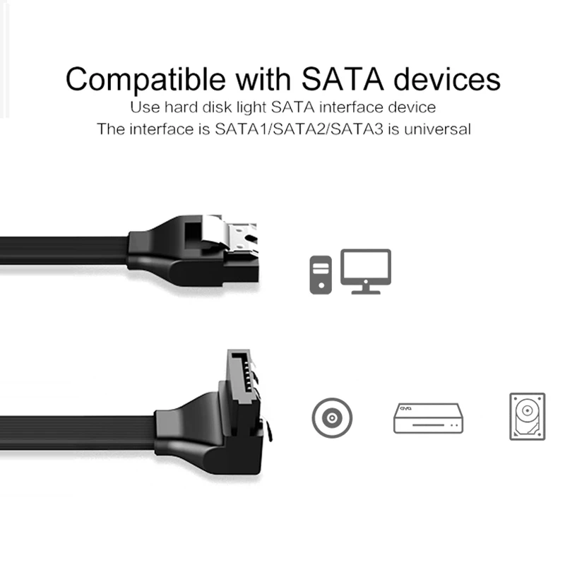 New 40/50cm Sata3.0 Solid State Hard Disk Serial Data Cable 6Gb/s Multi-Spec Flexible Sata Hard Disk Fast Transmission Cable