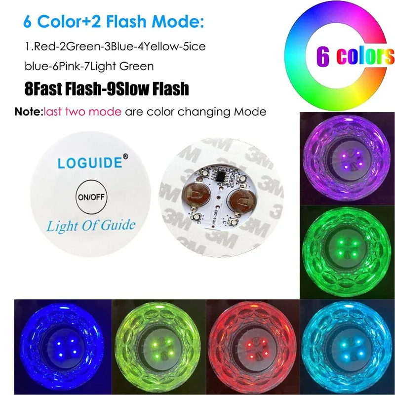 ที่รองแก้วไฟ LED 1-200ชิ้นแผ่นรองแก้วขวดเหล้าแผ่นรองแก้วเรืองแสงสำหรับคลับปาร์ตี้รถงานแต่งงานแจกัน