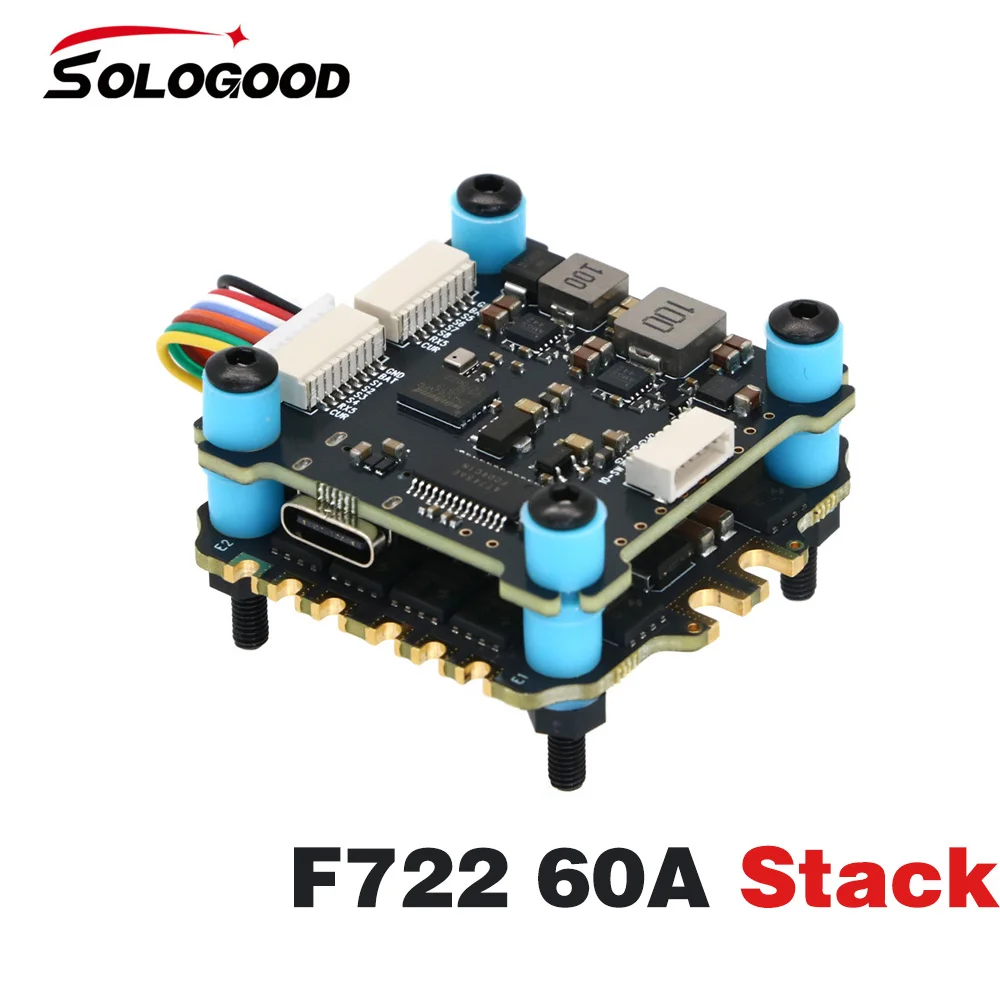 SoloGood F722 60A Stack ICM42688P F722 Vluchtcontroller BLHELI_S 60A 4in1 ESC 30,5X30,5mm 2-6S voor FPV Freestyle Drones Onderdelen