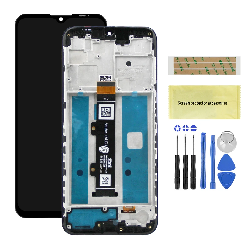ทดสอบ 100% สําหรับ Motorola Moto G10 G20 G30 จอแสดงผล LCD Touch Screen Digitizer withFrame, สําหรับ MotoG30 G50 G60 G100 เปลี่ยนจอแสดงผล