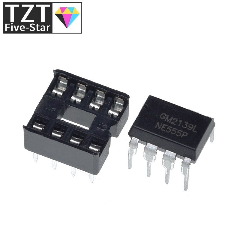 DIYTZT 10Pcs , (5 Each) NE555 NE555P IC 555 for Timer Programming Oscillator