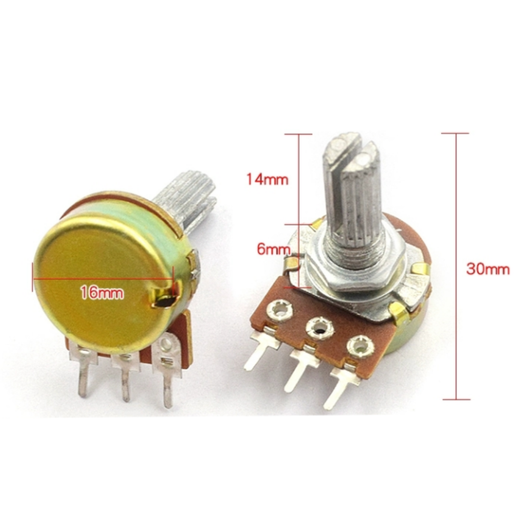 10 20 50 Stück WH148 verstellbar B1K 2K 5K 10K 20K 50K 100K 500K Ohm 3 Pin 15mm 20MM