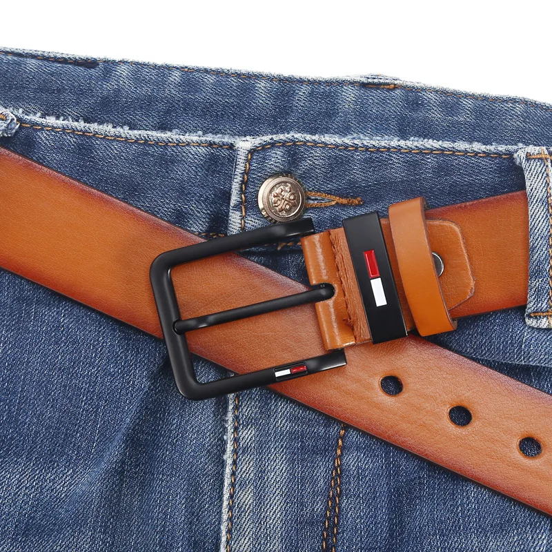 Cinturón con hebilla para hombre, cinturón versátil de moda de estilo coreano, cinturón vaquero para hombres jóvenes