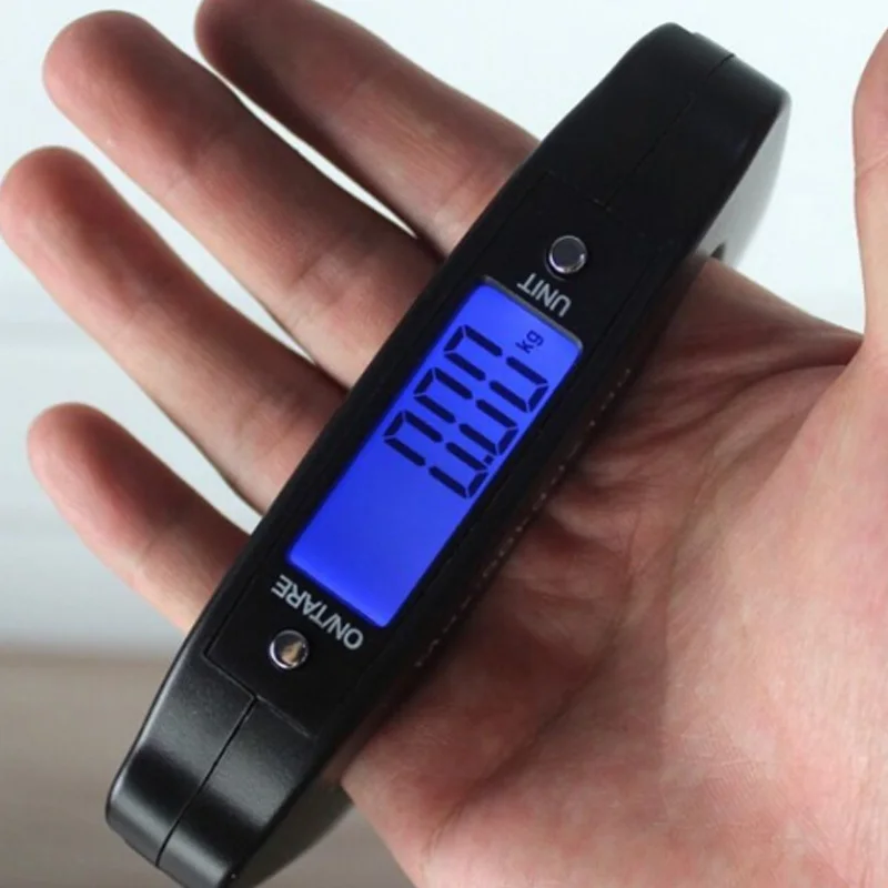 Digitales LCD-Display, 110 lb/50 kg, elektronisches Gepäck, hängender Koffer, Reisegewicht, Gepäcktasche, Gewichtsbalance, tragbares Waagenwerkzeug