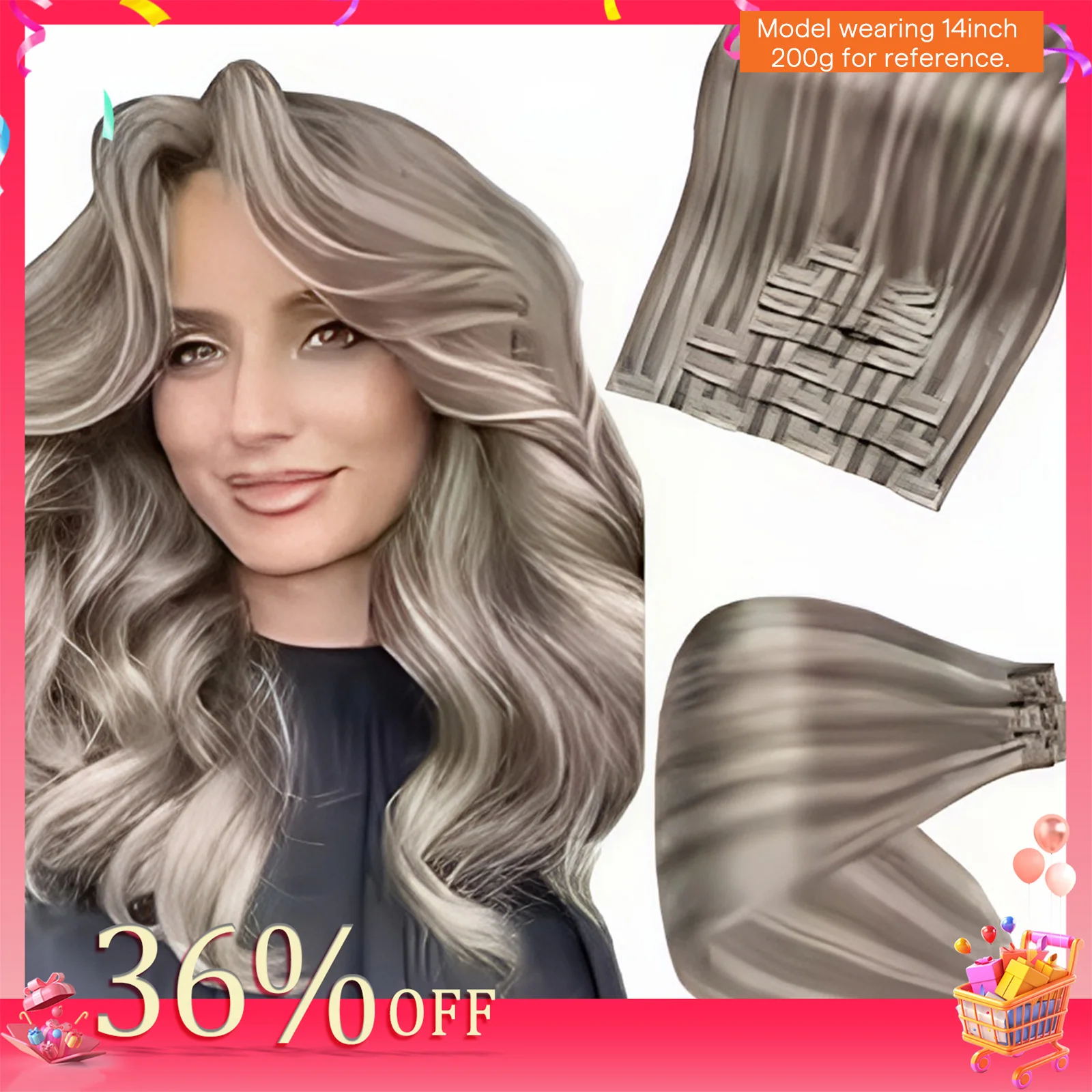Pince pleine brillance dans les Extensions de cheveux cheveux humains 120g pince Invisible sans couture dans les Extensions cheveux humains Remy Balayage couleur Blonde