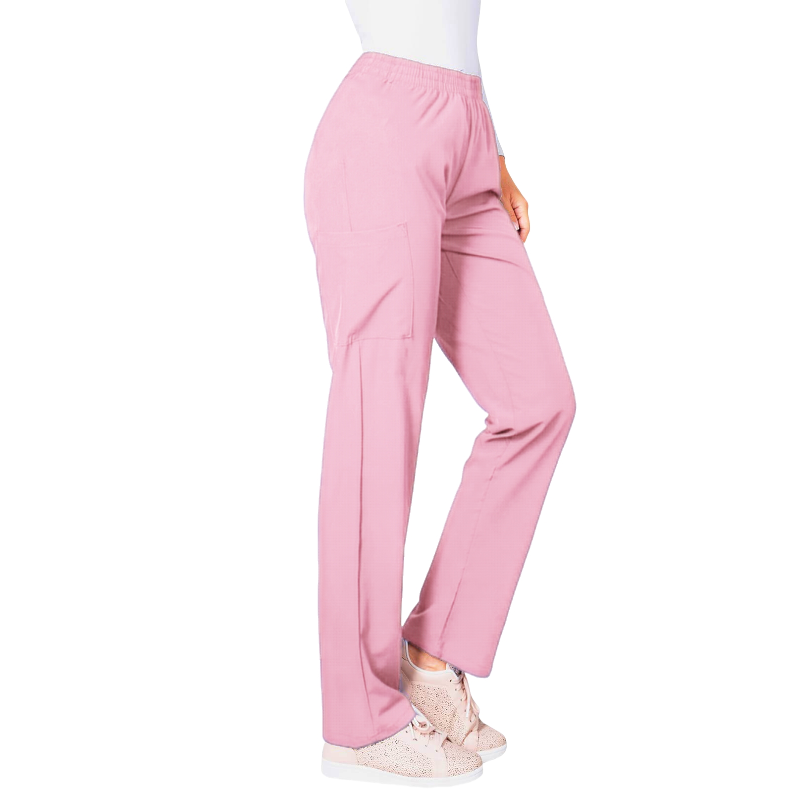 Pantalon d'infirmière élastique, robe chirurgicale pour femmes, pantalon d'été noir, taille élastique, grande taille, pantalon de travail pour médecin à séchage rapide
