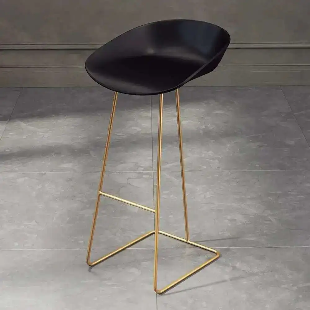Nordic banco de bar cadeira alta ferro forjado minimalista moderno restaurante escritório sala jantar conjunto móveis criativo bancos barra