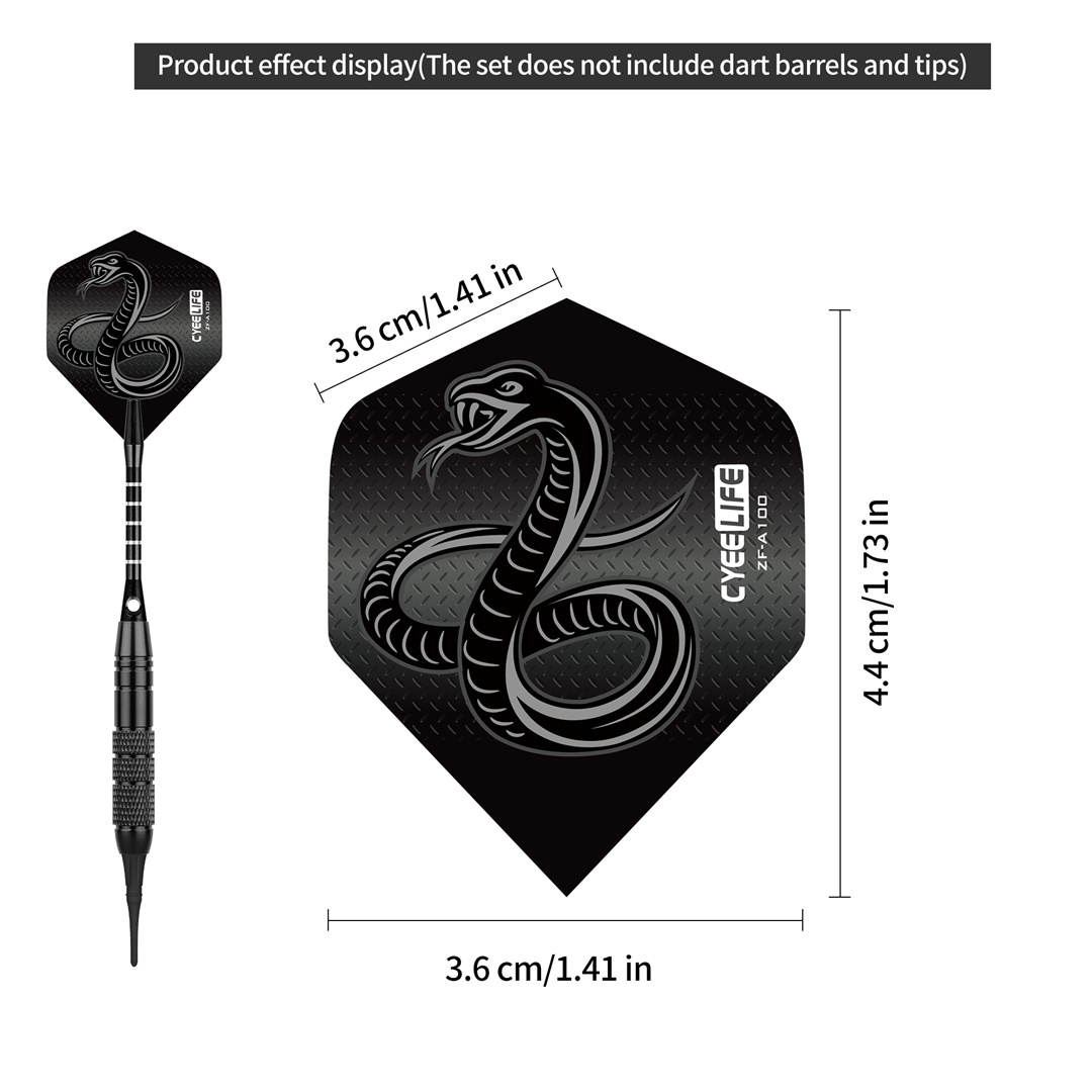 CyeeLife 90pcs Dart Flights Multiple Styles Colorful PET Darts Flights high quality durable PVC Dart Accessories