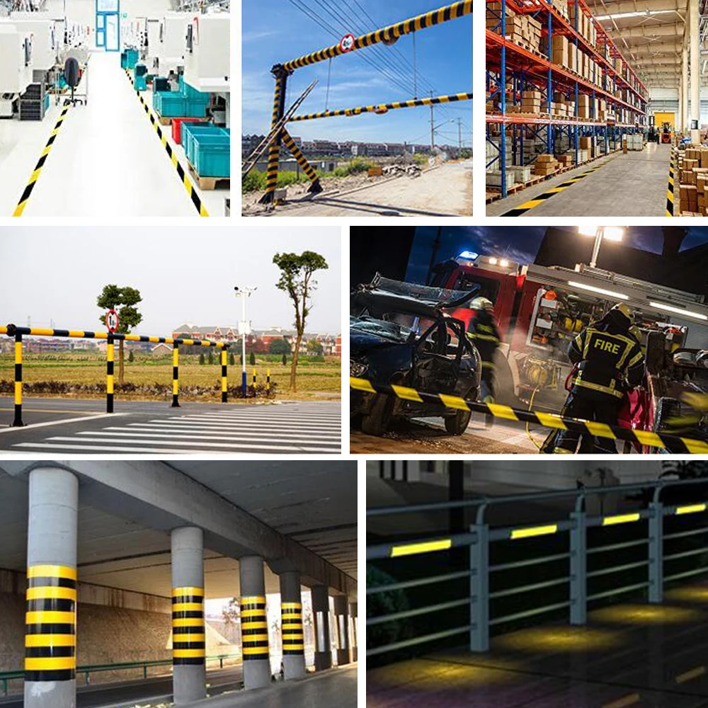 Self-Adhesive Floor Tape Reflective Warning Tape Wear-Resistant Identification Tape