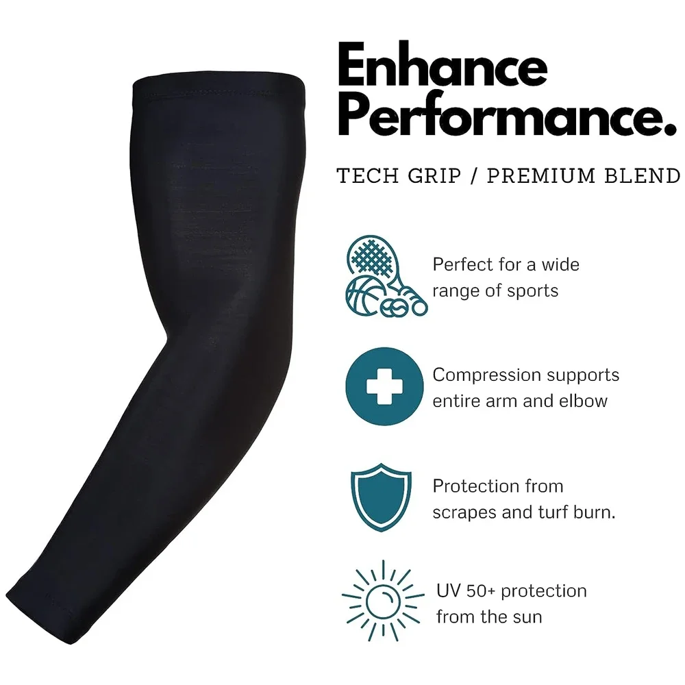 1Pcs Compression Arm Sleeve for Men & Women - Full Arm Support, Non-Slip Breathable Design, Pain Relief & Arthritis Support