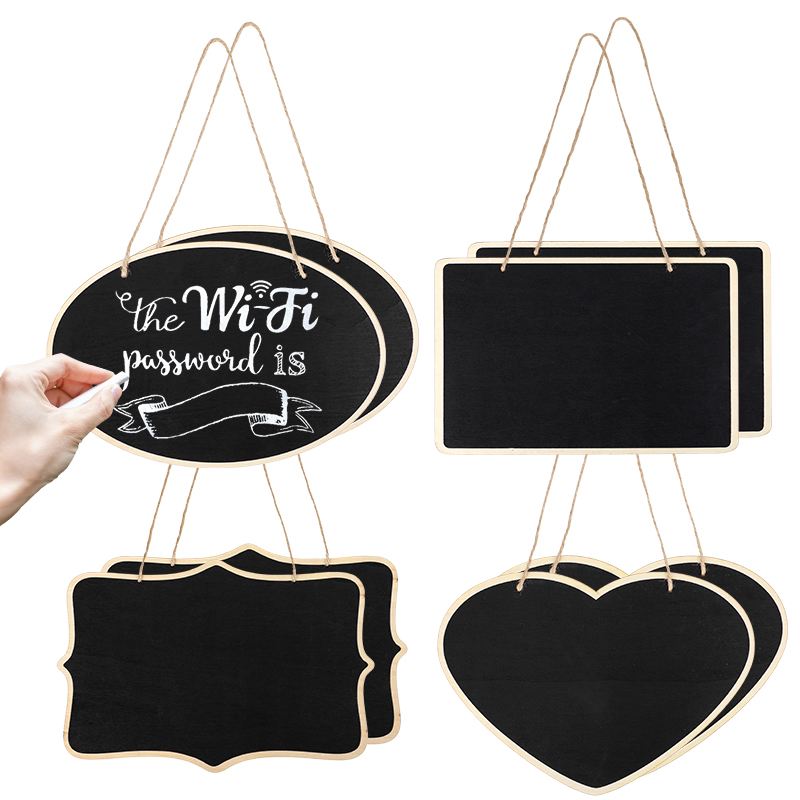 Pizarra de madera para colgar, decoración de puerta del hogar, tablero de mensajes de tiza, decoración de boda, despedida de soltera, regalo de fiesta de cumpleaños