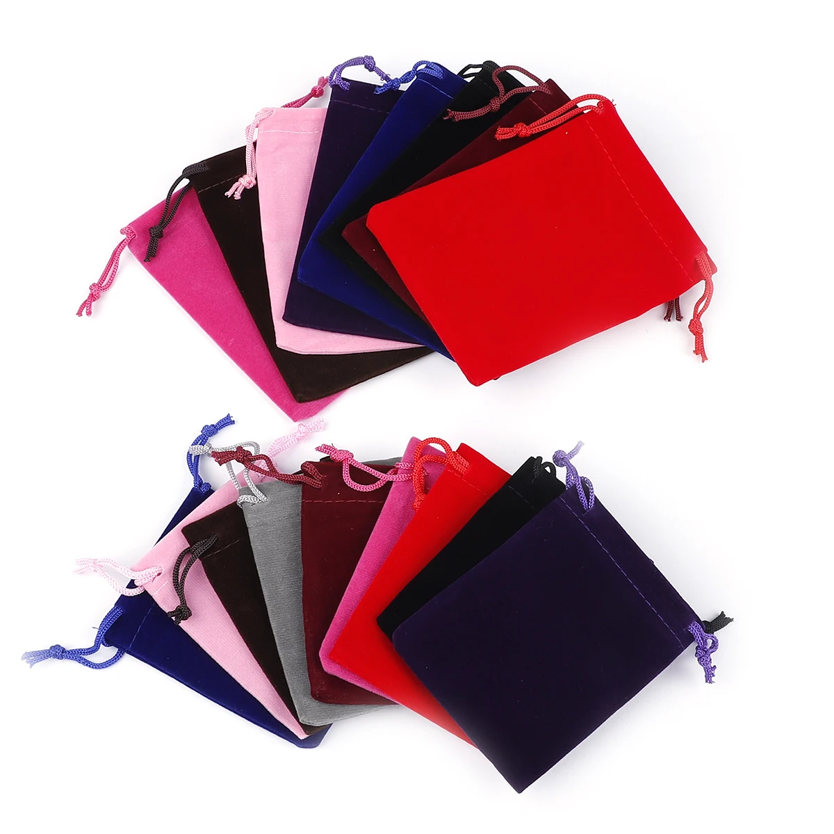 10 ชิ้น 5x7/7x9/9x12 เซนติเมตรกํามะหยี่กระเป๋า Drawstrings กระเป๋าขนาดเล็กเครื่องประดับของขวัญบรรจุกระเป๋า