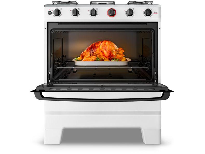 Fogão 5 Bocas Esmaltec Branco Ideal Super BR 5121 - Bivolt