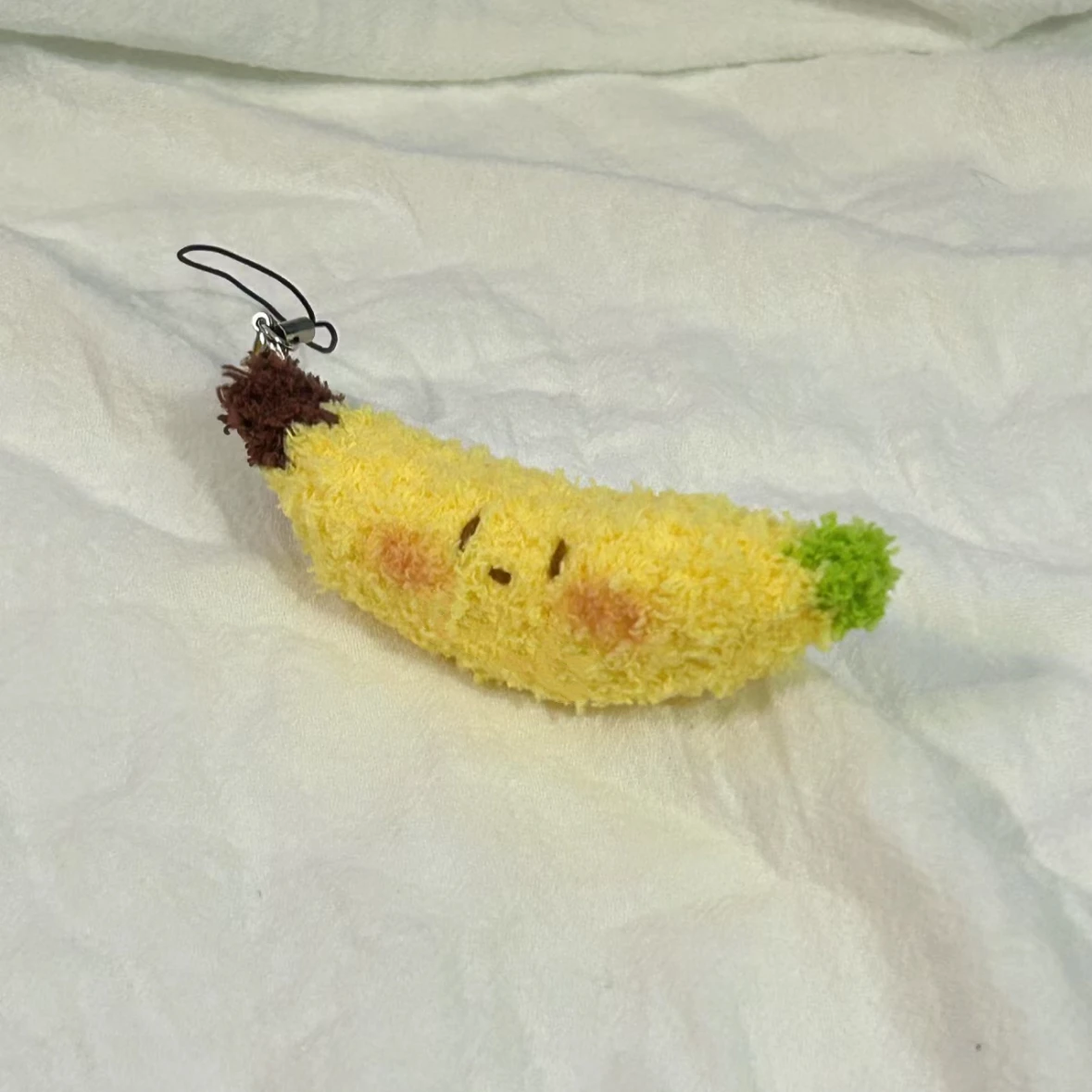 バナナ糸フック針 DIY 編み物材料バッグキーホルダーギフト完成品不織布普通糸キーホルダー