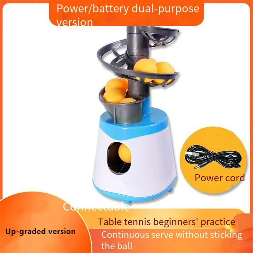 Pichet de balle de Tennis de Table Portable de haute qualité, Version double alimentation, Machine de lancement de Robot de balle de Ping-Pong pour entraîneurs