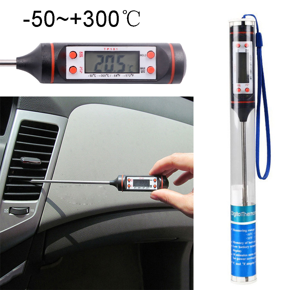 Termómetro de aire acondicionado para coche, pantalla LCD, termómetro electrónico de CA, herramientas de aire acondicionado automático, accesorios, 1 ud.