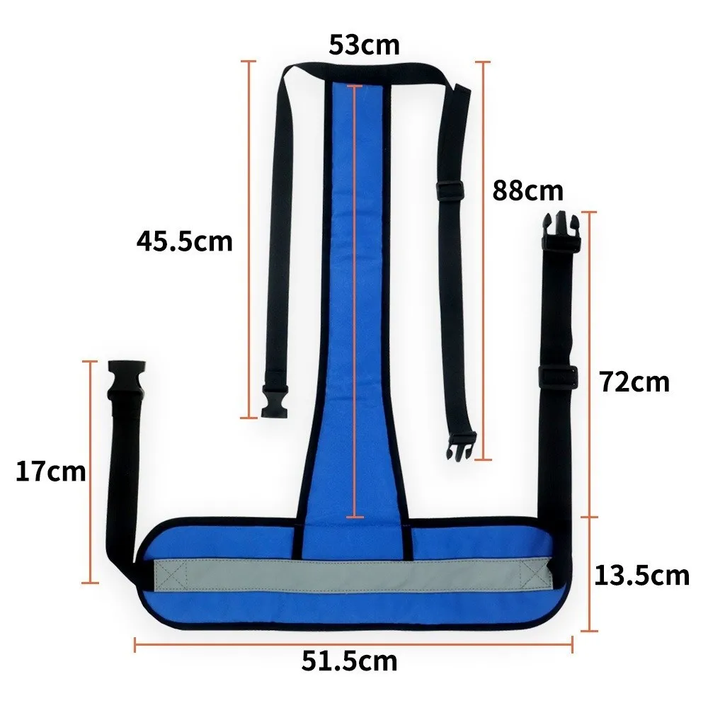 Adjustable Wheelchair Safety Belt Prevent Tilting or Falling Fixing Wheelchair Harness Strap Anti-fall with Front Cushion