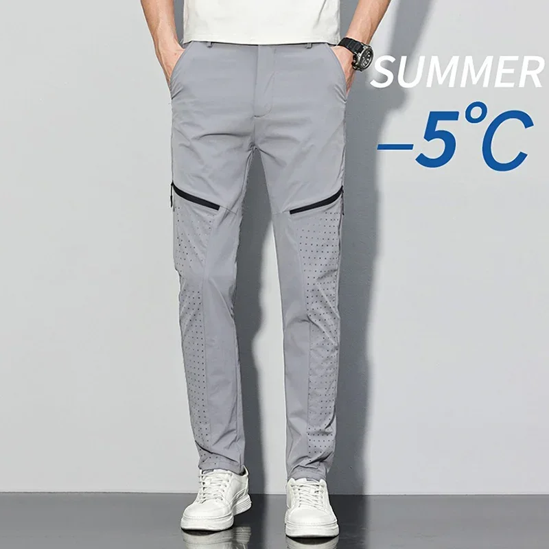 Venda quente versão coreana verão novas calças esportivas soltas dos homens casuais finas calças de perna reta moda masculina ao ar livre calças de secagem rápida