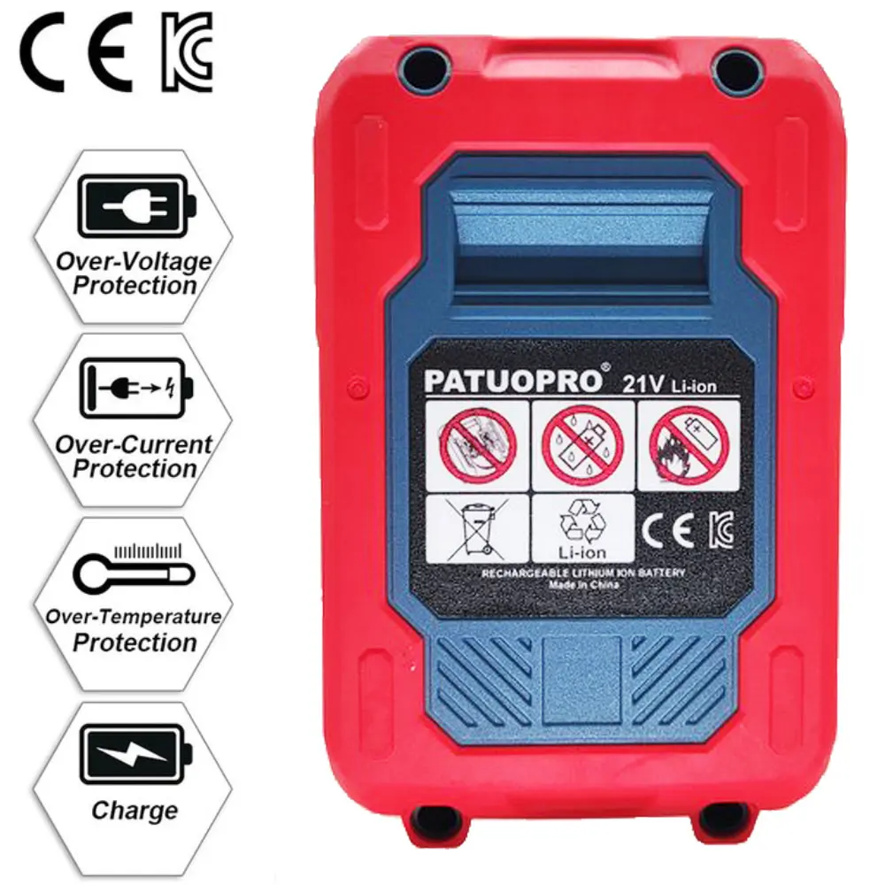 PATUOPRO 18-21V 2.0 4.0 6.0Ah 充電式リチウム電池マキタ 18V コードレス電動ドリルレンチ鋸ドライバーグラインダー