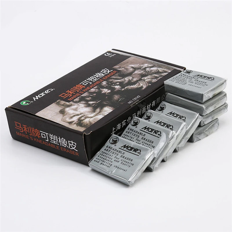 5Pcs Kneaded Erasers Rubber Soft Eraser Kneadable Rubber moldable Art Drawing Sketch Plasticine Painting Stationery