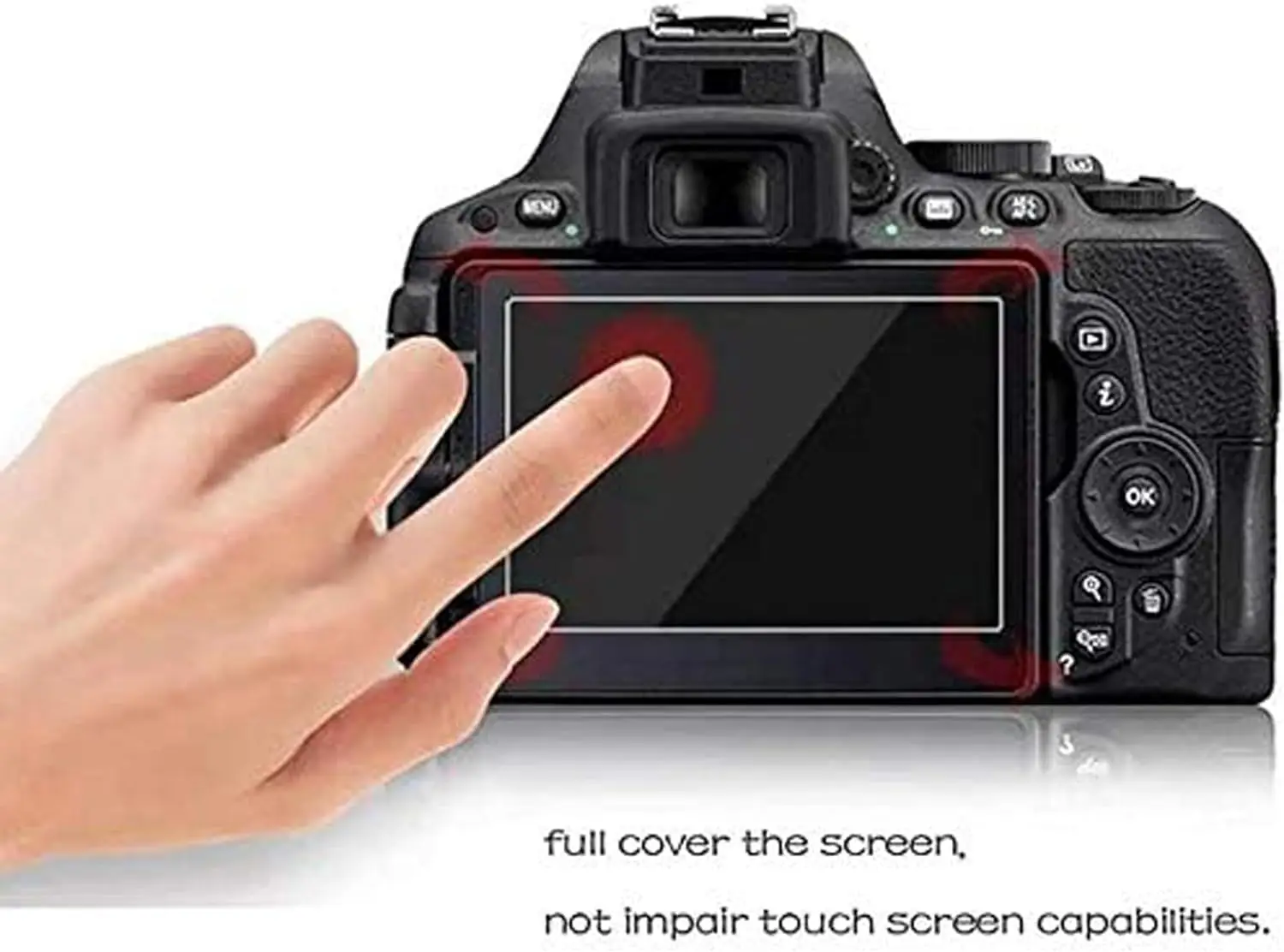 Protector de pantalla de vidrio templado de 2 piezas para Canon EOS R100 R50 R10 R8 R7 R6 R RP 250D 2000D 90D 80D 850D M50 6D Mark II T8i T7 SL3
