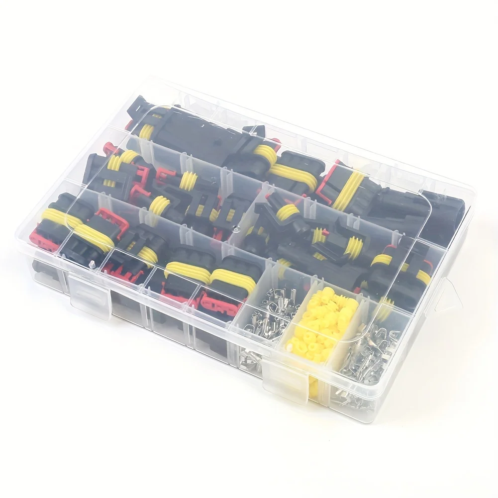 352 unidades terminal de conector elétrico de carro à prova d'água plugue de fio de carro 1 2 3 4 pinos