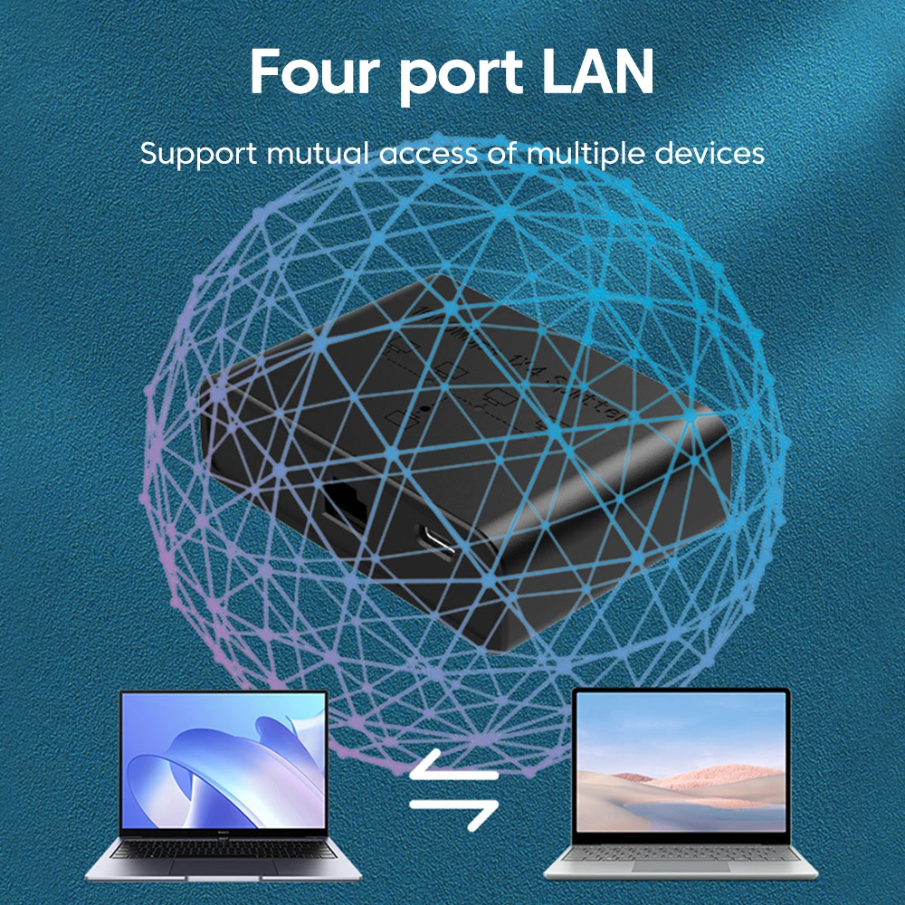 Elough 5-port Gigabit Network Switch Ethernet RJ45 Network Port Network Cable Connection Switch Network Splitter Cable Expander
