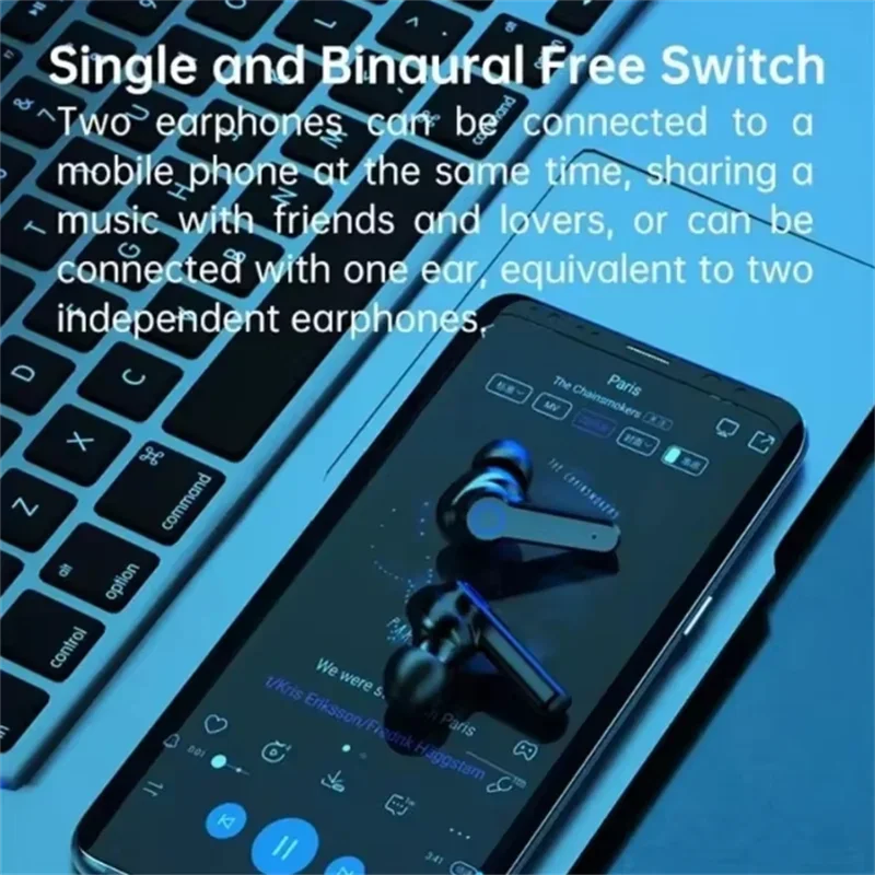 Oryginalny bezprzewodowy zestaw słuchawkowy Bluetooth M19 z mikrofonem i wyświetlaczem LED do słuchawek iPhone Xiaomi TWS Słuchawki douszne Bluetooth