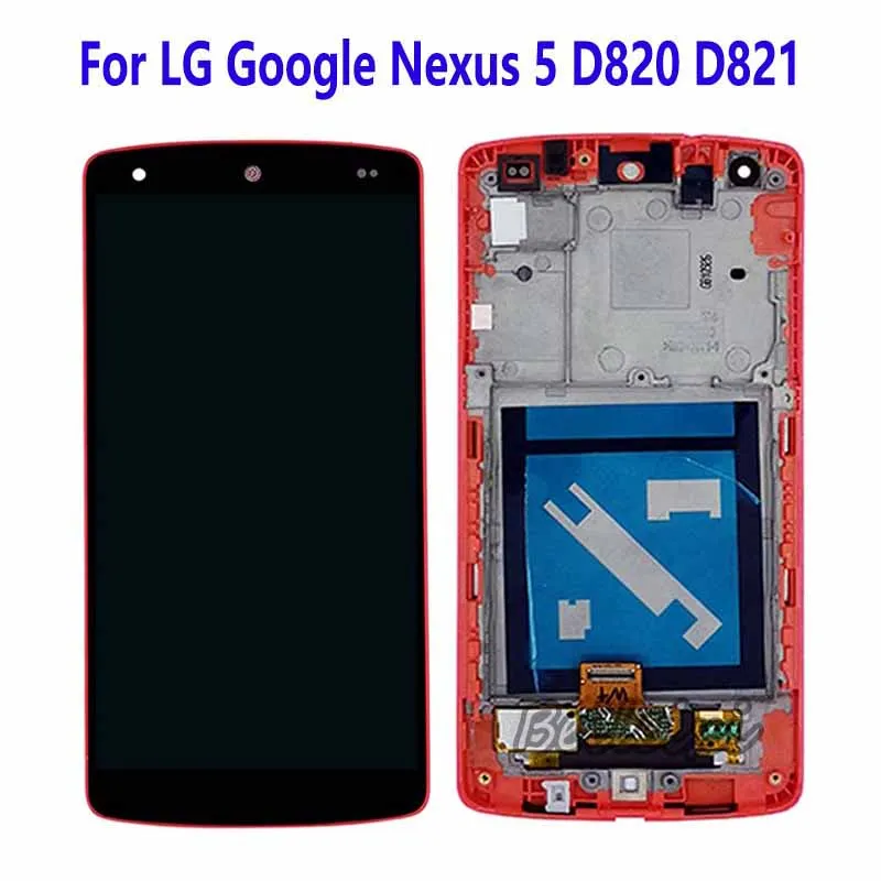 Aksesori pengganti rakitan Digitizer layar sentuh, tampilan LCD untuk LG Google Nexus 5 D820 D821