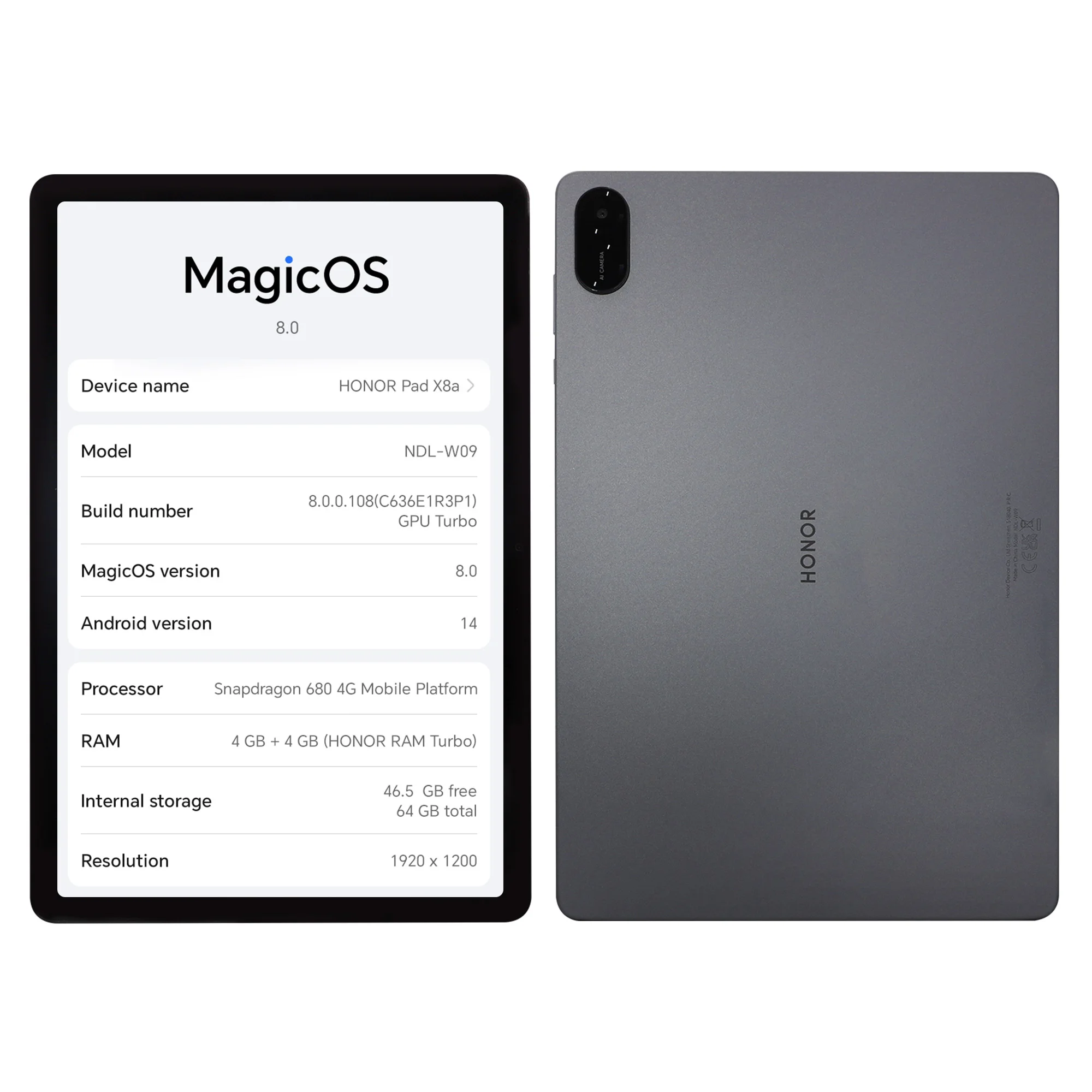 HONOR Pad X8a Tablet WIFI Global Version 4GB 128 GB 11inch 90 Hz Display 8300 mAhBattery Snapdragon 680 Android 14 WiFi Tablet