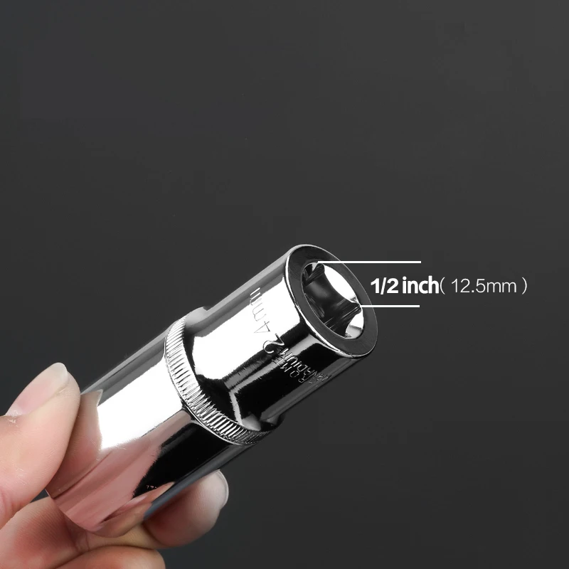 1pcs 12 Point 78mm Mirror Deep Socket Head 1/2 Drive Torx Bit Ratchet Wrench Adapter Tool Part 8-32mm Car Repair tools