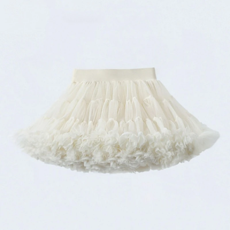 2-15 Năm Váy Bé Gái Lông Tơ Voan Pettiskirt Chắc Chắn Màu Tutu Váy Cô Gái Nhảy Váy Giáng Sinh Voan Petticoat voan