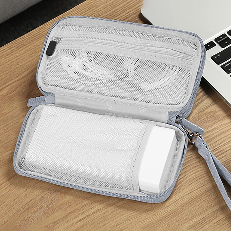 Bolsa de almacenamiento de cables de datos, estuche de transporte portátil impermeable, bolsa de almacenamiento de capas, bolsa organizadora de viaje para Cable, cargador USB