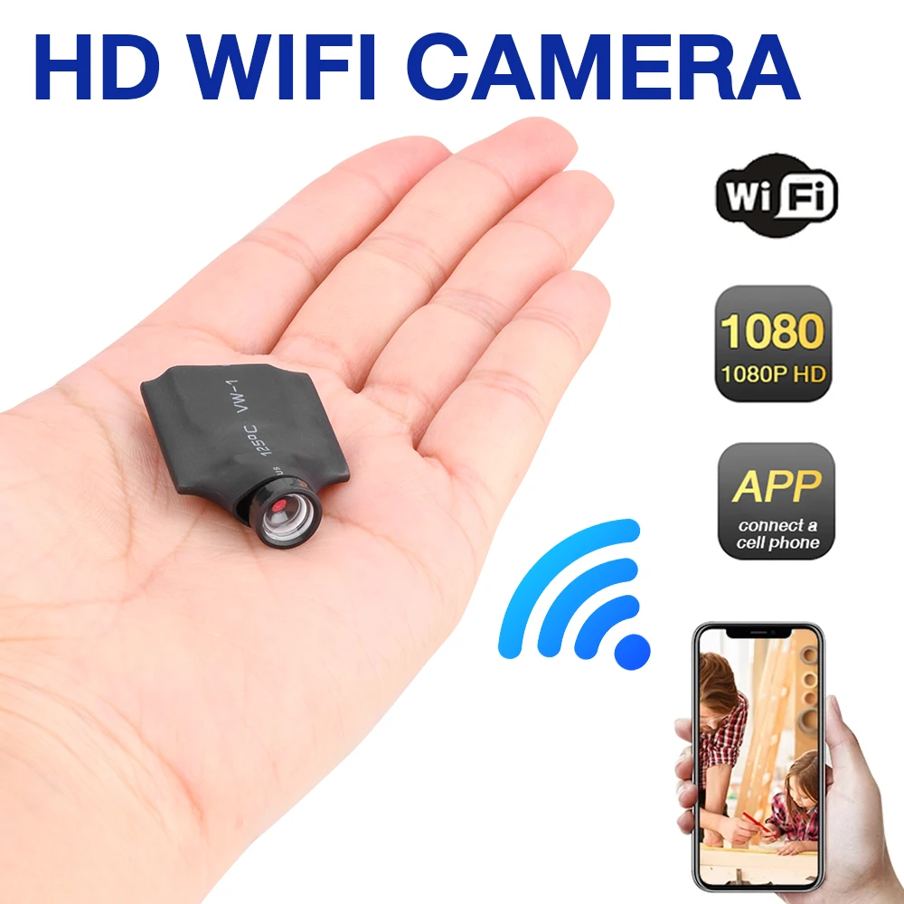 ミニワイヤレスIPカメラ,1080p HD, DIY,wifi,IP,ホームセキュリティ最小,盗難防止,リアルタイムビデオレコーダー,リモートビュー