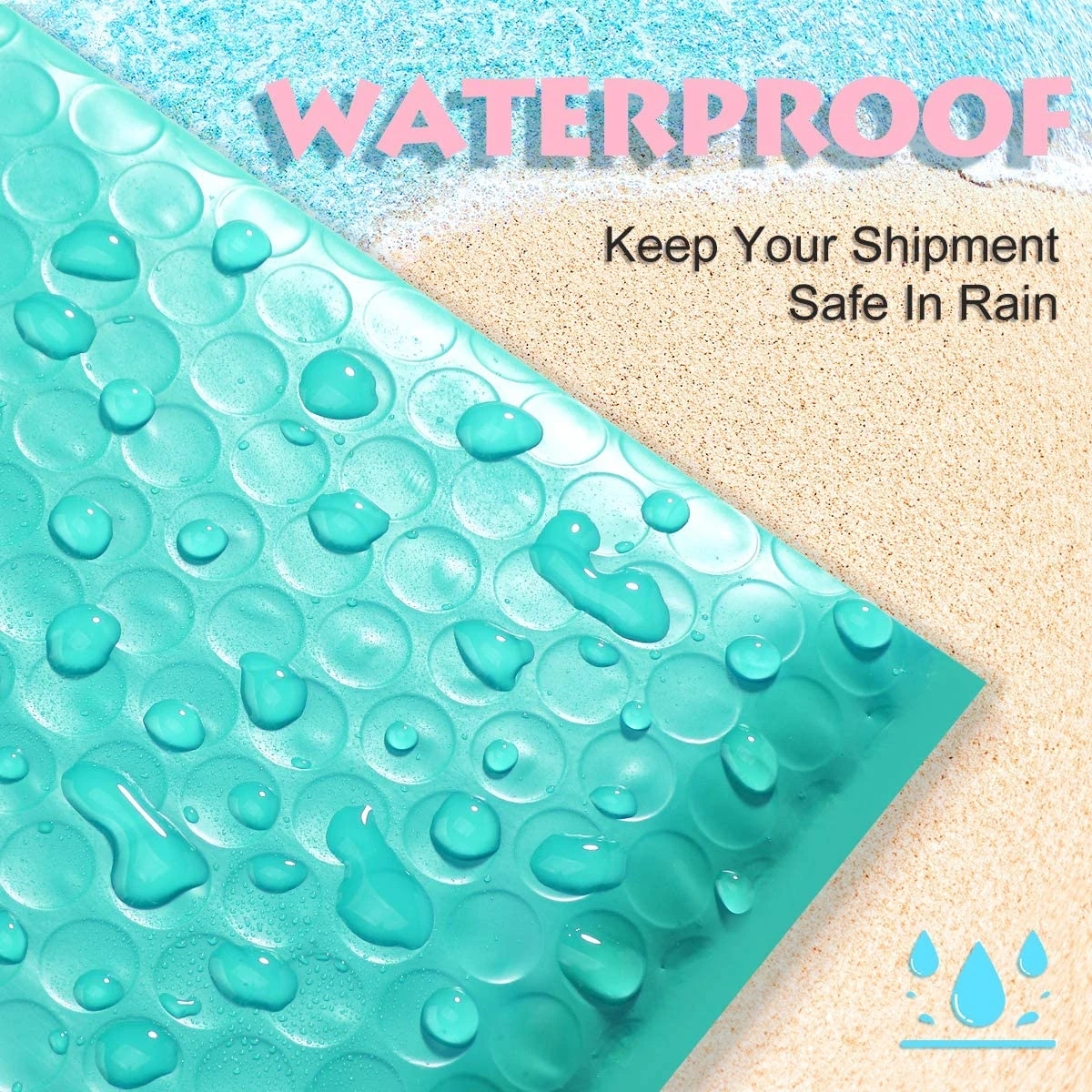 100 Pcs Blue Bubble Padded Envelopes Shipping Packaging Small Business Supplies Bags To Pack Products Packing Mailers Envelope