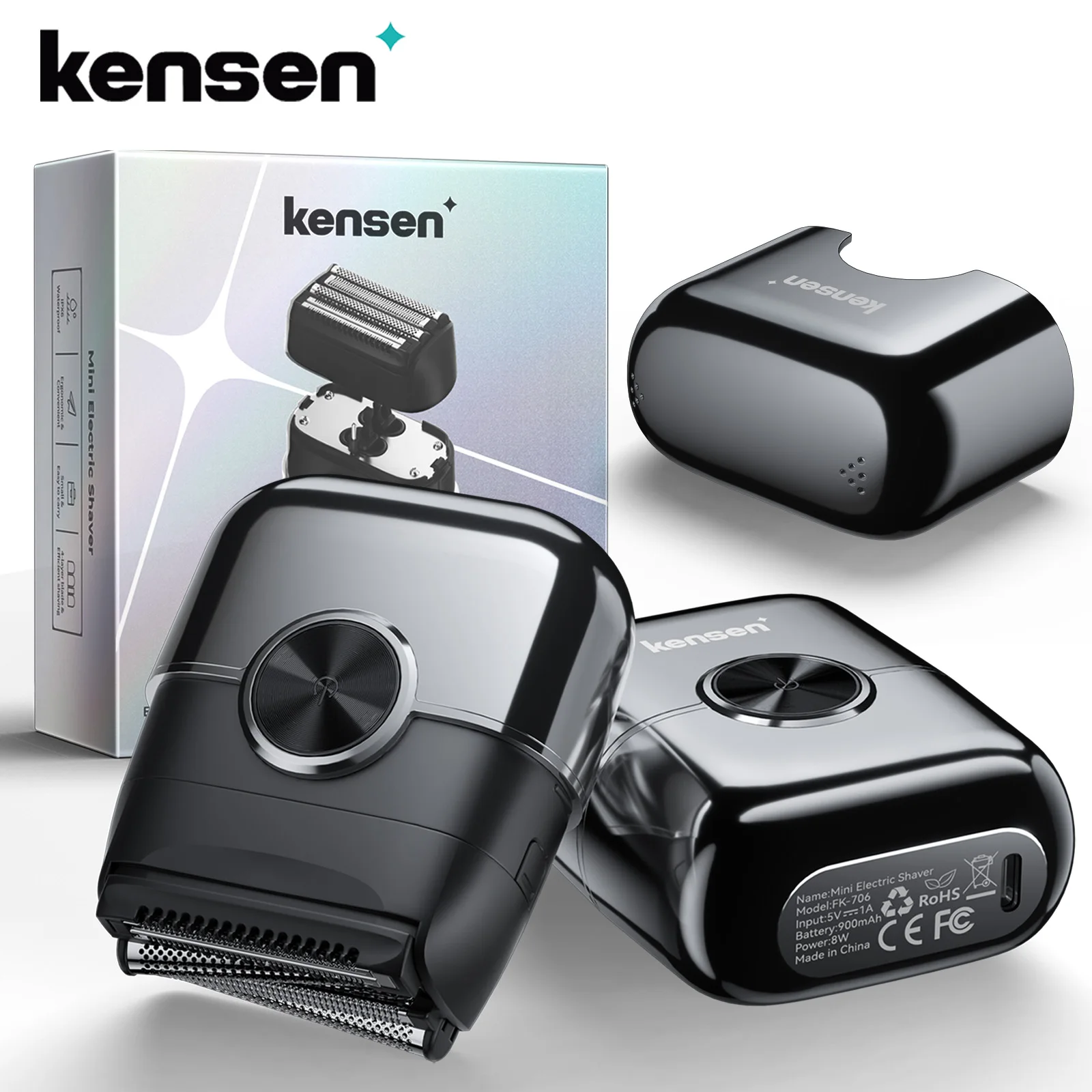 KENSEN S26 электробритва для мужчин 4D плавающие лезвия бритвы из фольги водостойкие 8000 об/мин триммер для бороды портативная мини-электрическая бритва