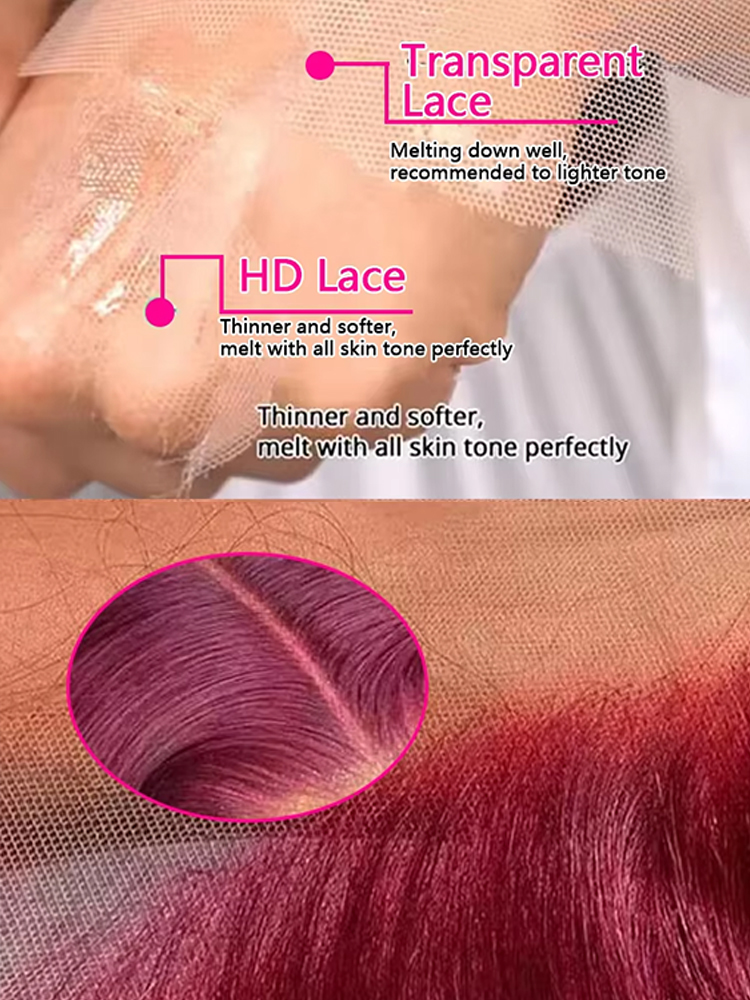 200 % gewellte Perücke, Burgunderrot, 99J-Lace-Front-Perücke, 13 x 4, 13 x 6 HD-Lace-Frontal-Perücke, Echthaar, vorgezupft, 99j, rot gefärbte Perücke