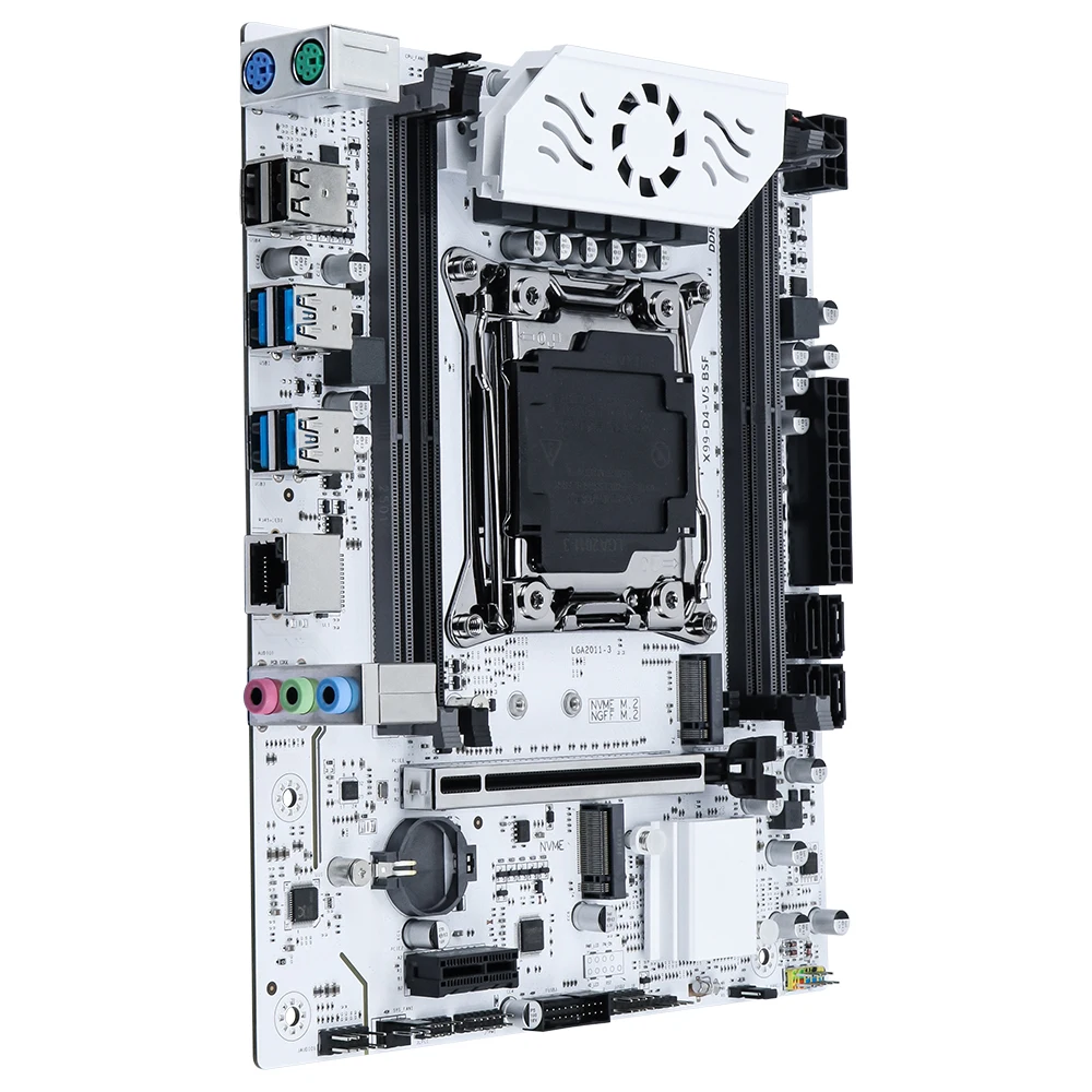 SOYO X99 DDR4 LGA2011-3 со слотом M.2 Поддерживает чипсет C612, память DDR4 SATA3.0 , белый охлаждающий бронированный вентилятор