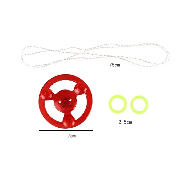 3/6/9 pièces nouveau lumineux main tirer lumineux clignotant corde volant jouet lumière LED jouet nouveauté enfants volant Flash Gyro cadeau jouets