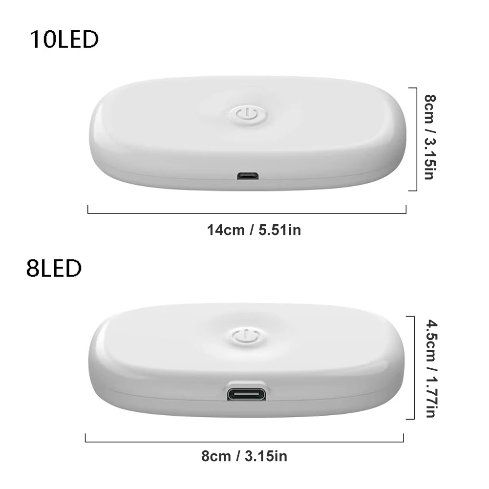 Rechargeable Car Reading Light USB LED Interior Light Magnetic Mount Wireless Dome Light Color Changing Accessories For Car RV