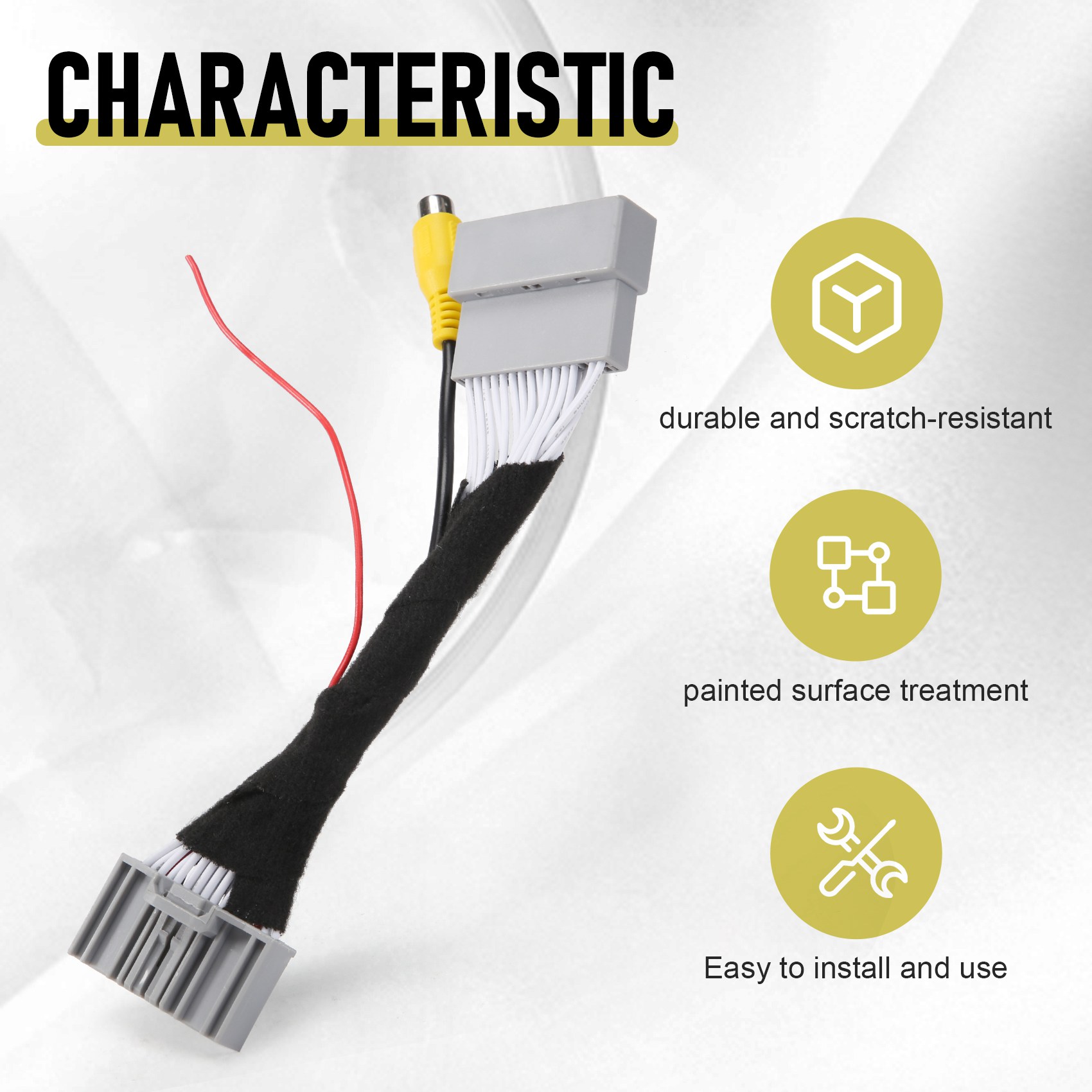 อะแดปเตอร์ kamera spion รถสายเคเบิลเชื่อมต่อวิดีโอสำหรับ Honda CRV Civic EXI 2012-2016