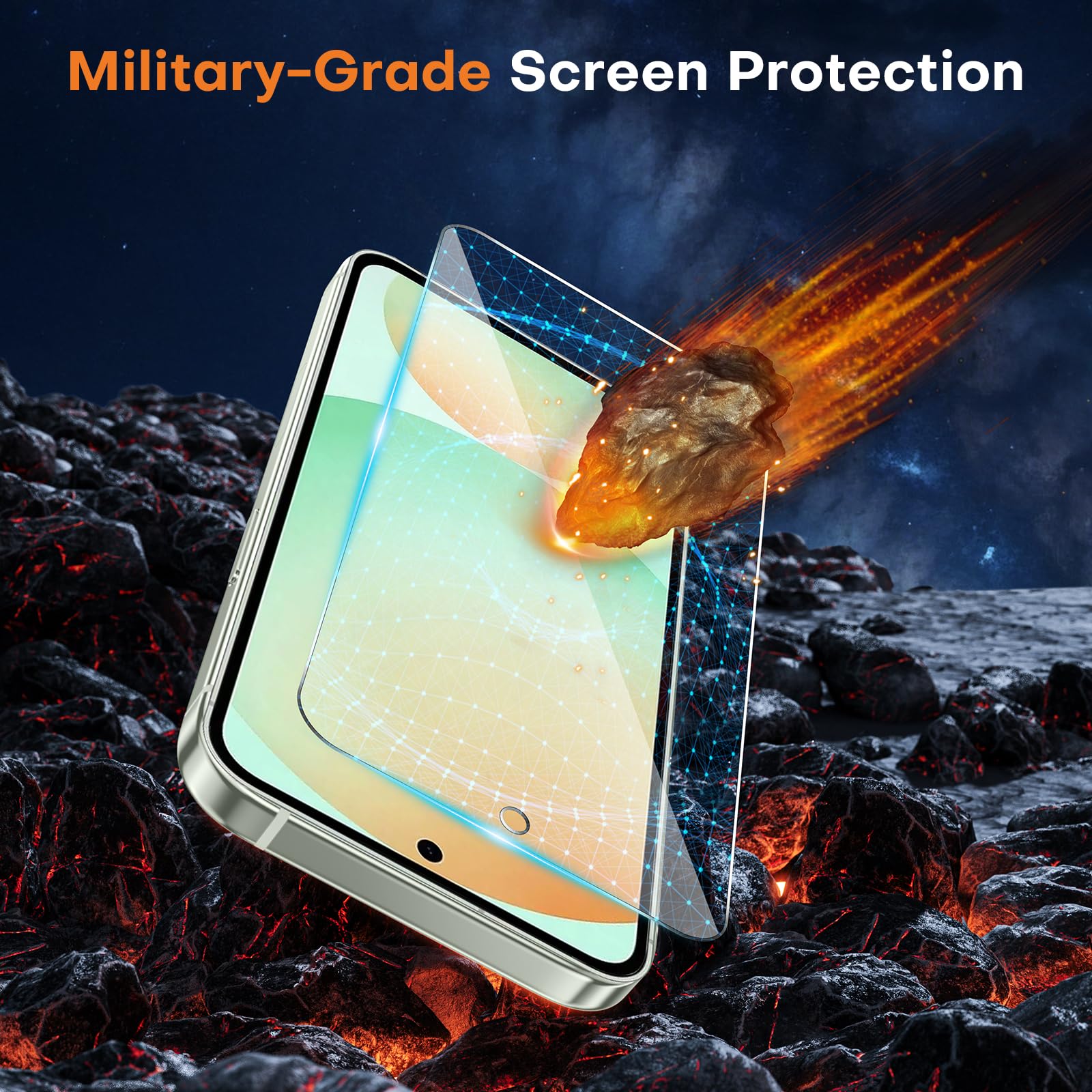 Screen Protector for Galaxy S24 FE 6.7 Samsung Tempered Glass Crystal HD 9H Transparent Anti Scratch Case Friendly High Aluminum