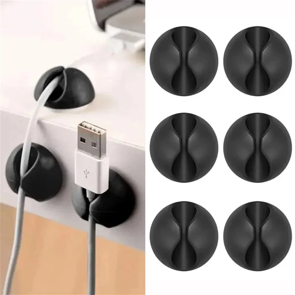 20pcs Data Cable Holders Charger Line Clip Easy to install For Computer/Tablet/Cellphone Wire Organization Household Accessories