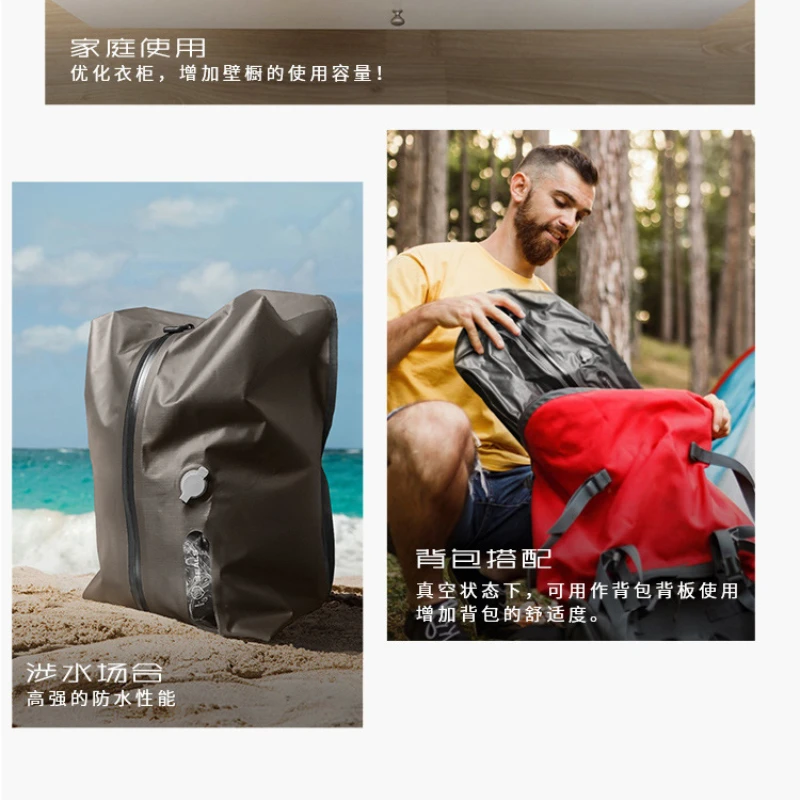 18 inch Airback Vacuum Seal for Clothes Travel Backpack with Air Pump Compression Bag Pack Organizer Waterproof  Anti Theft Bags