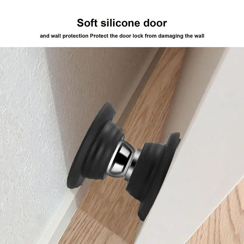 ซิลิโคนประตูแม่เหล็กไม่มีเจาะประตูดูดซับในครัวเรือน Strong Magnetic Strong เงียบประตู Anti-collision ประตู