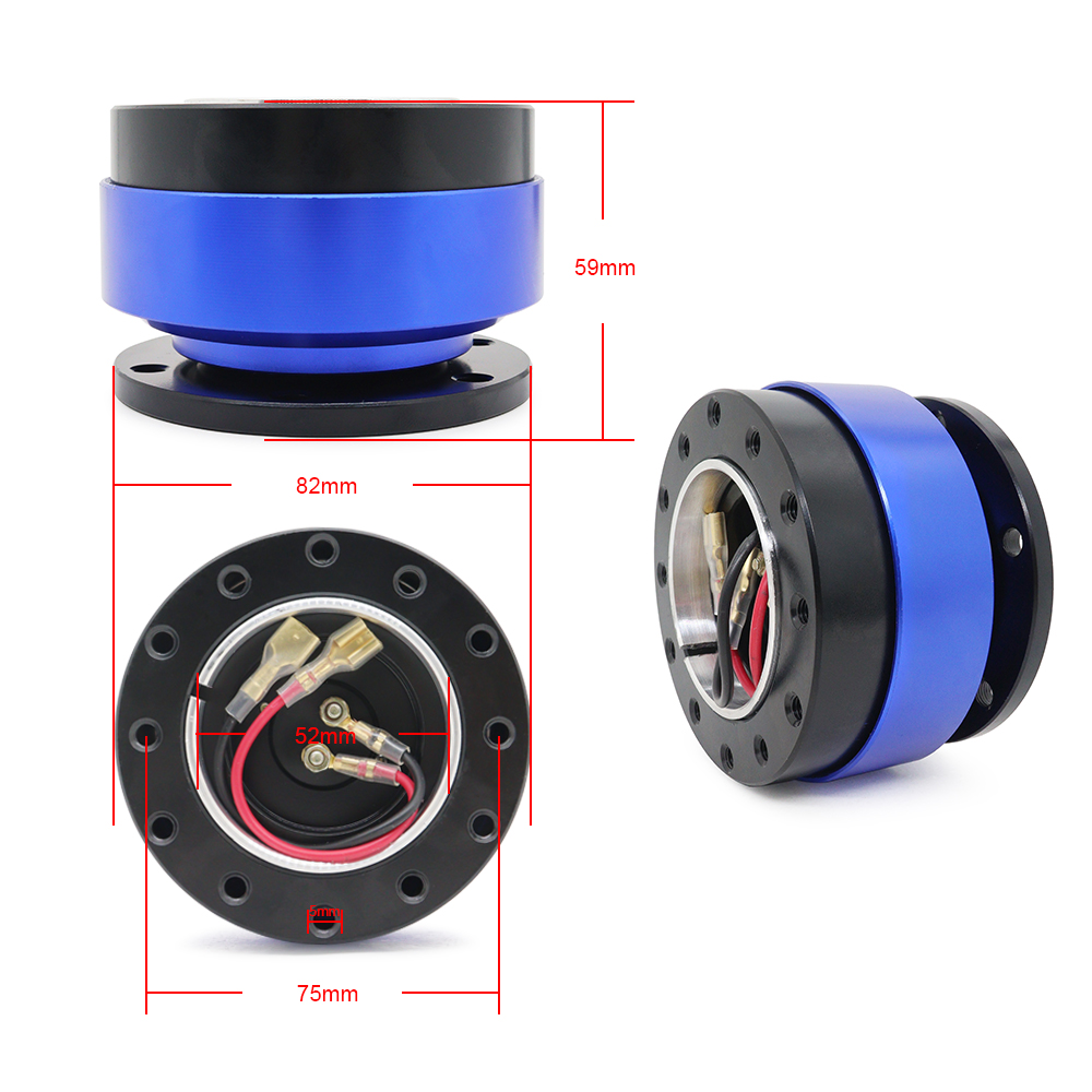 Novo volante preto snap off adaptador de cubo de liberação rápida kit chefe 8 cores disponíveis acessórios do carro mo