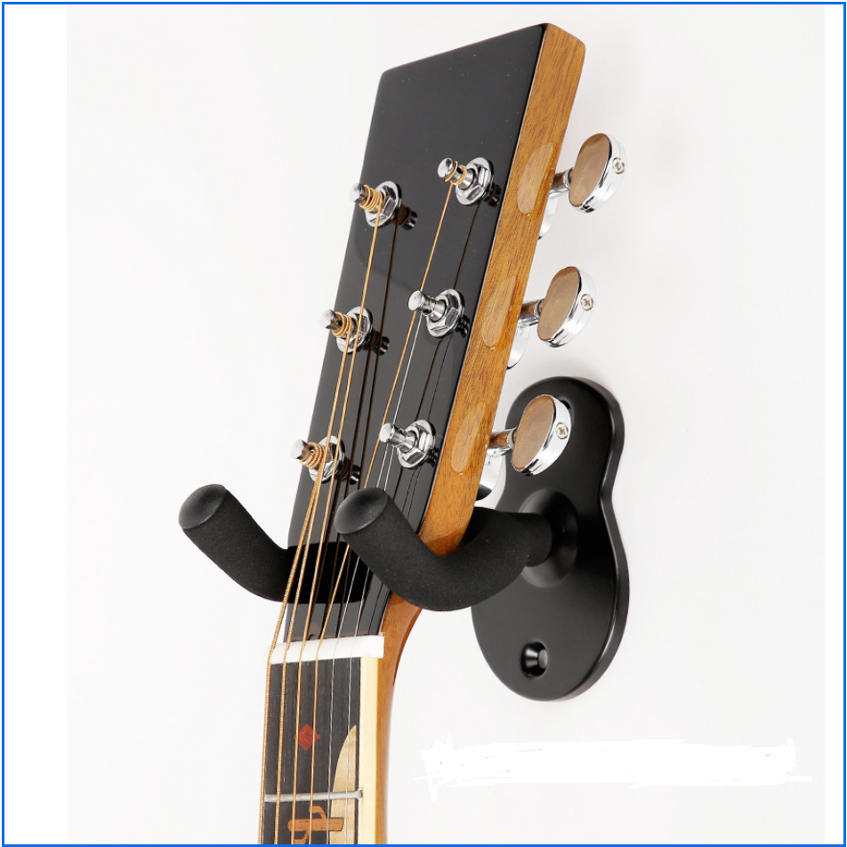 Wieszak na gitarę ścienny, wieszak na gitarę z drewna orzecha czarnego, uchwyt na gitarę akustyczną, elektryczną, basową, ukulele