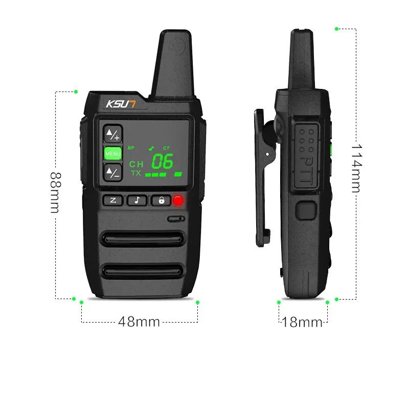 KSUT GZ20 Walkie Talkie 2 PCS Included UHF Radio Comumicador Radio Station Receiver Portable Wireless Set For Camping Bar Hotel
